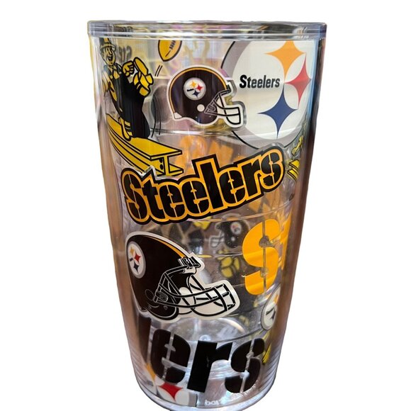 Tervis Insulated Tumbler Cup Pittsburgh Steelers NFL 16 oz Football Helmets - Picture 2 of 4